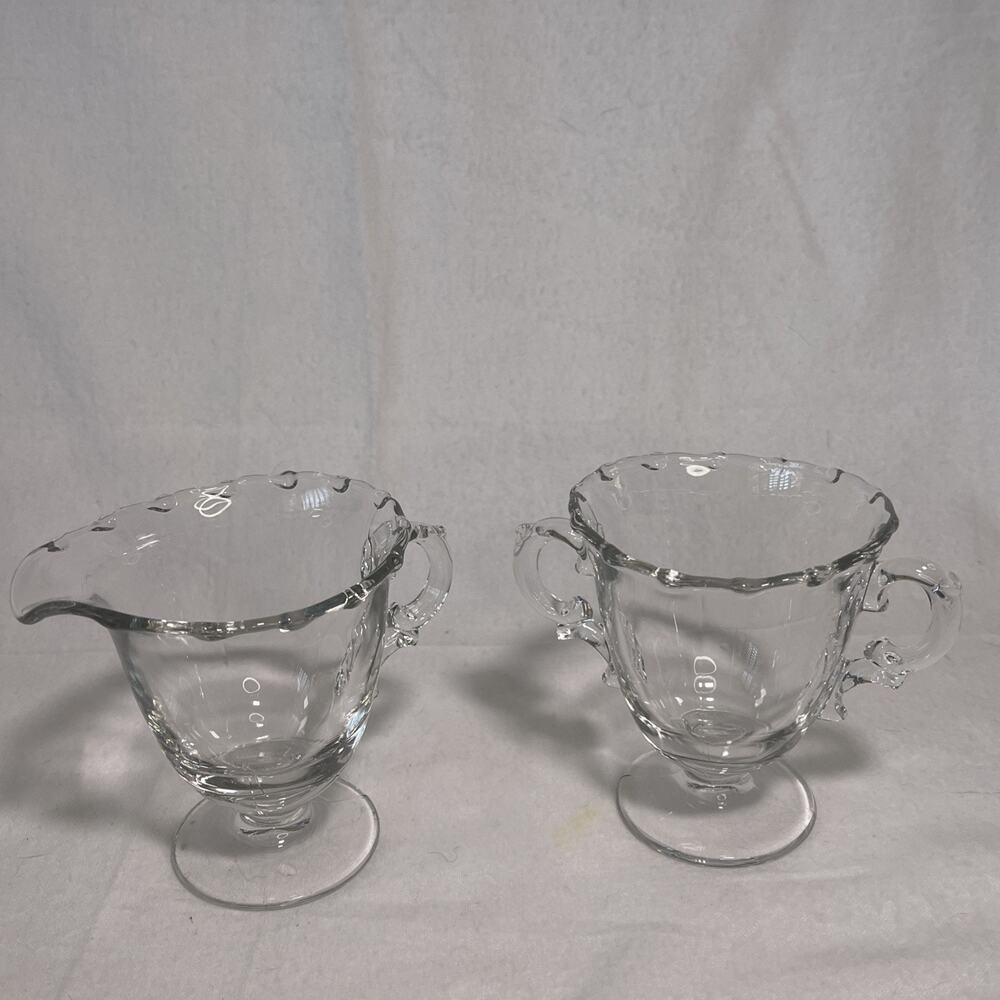 VTG Sugar & Creamer Set, Century by Fostoria Elegant Glass, Beautiful